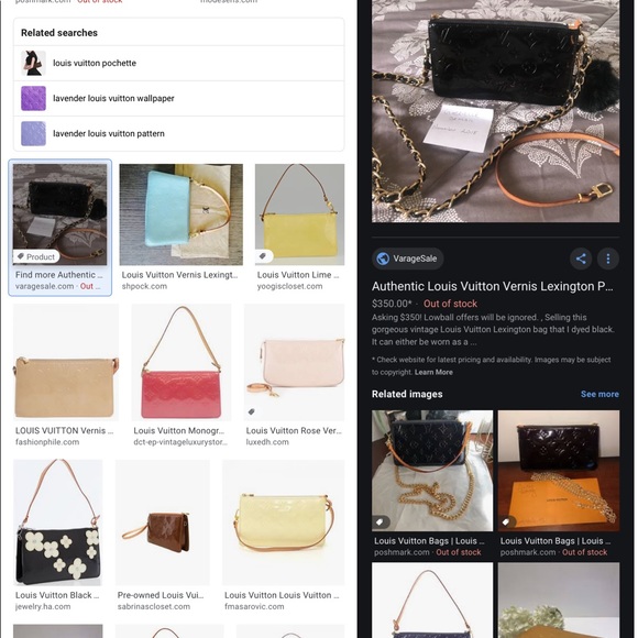 SOLD! Authentic LV Vernis Lexington pochette, - Picture 10 of 10